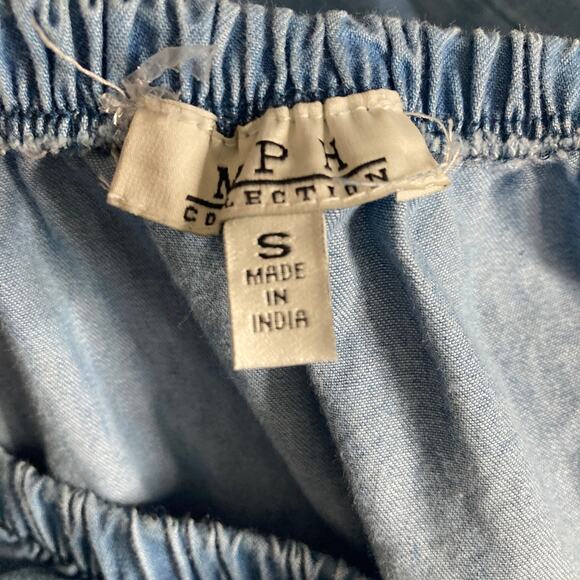 MPH Collection Dress Womens Small Tiered Denim Medium Wash - Picture 5 of 11